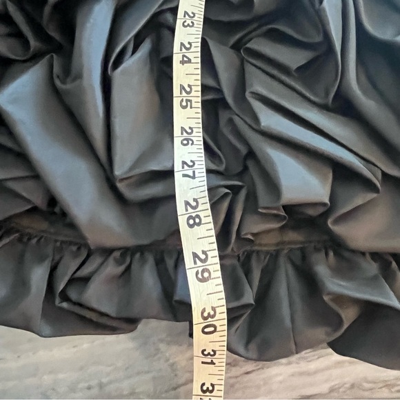 Vintage 1980s Black Bubble Hem Ruffled Boned Strapless Sequin Dress RARE XS - Picture 13 of 16